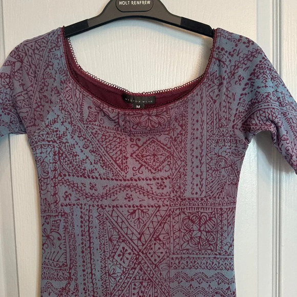 VTG Anthropologie Weston Wear Dress  Size Medium Witchy‎ Whimsigoth Bodycon Mesh - Picture 4 of 12